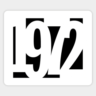 1972 Funky Overlapping Reverse Numbers for Light Backgrounds Magnet